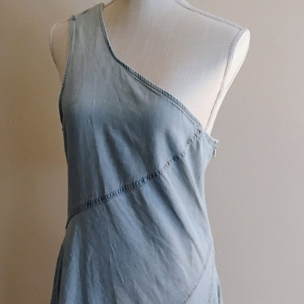 Light blue denim dress
